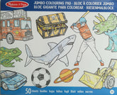 Caiet de colorat jumbo cu desene Melissa and Doug Albastru